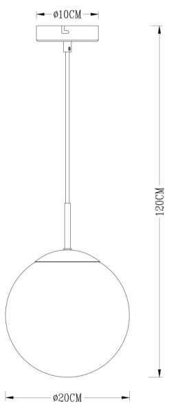 Globo 15865 - Lampadario a sospensione con filo VARUS 1xE27/40W/230V