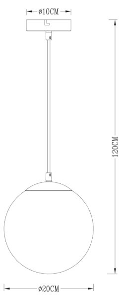 GLOBO 15855 - Lampadario a sospensione con filo VARUS 1xE27/40W/230V