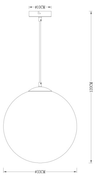 Globo 15864 - Lampadario a sospensione con filo VARUS 1xE27/40W/230V
