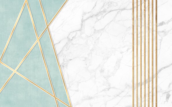 Carta da parati Sfondo in marmo con geometrie e linee, Carta da parati Art Deco, u95385 : Uwalls.it