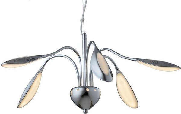 Lampada a sospensione LED Paloma cromata 5,3 W, bianco caldo, 1100 lm, acrilico, dimensioni: 140x60x60 cm, IP20, Reality