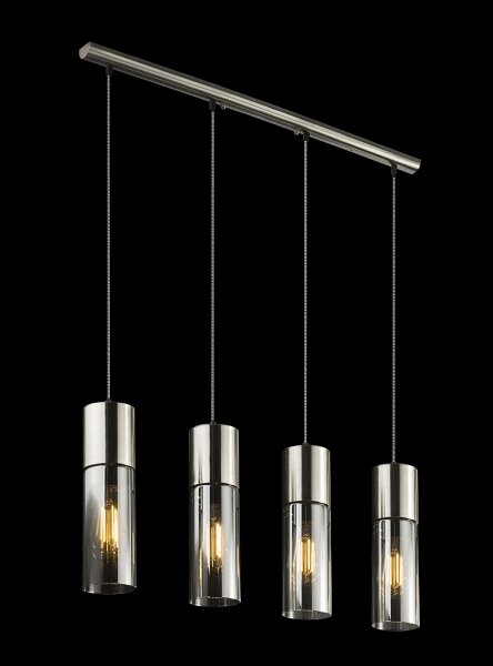 GLOBO 21000-4HN - Lampadario a sospensione con filo ANNIKA 4xE27/25W/230V cromo