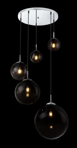 Globo 15861-5 - Lampadario a sospensione con filo VARUS 5xE27/40W/230V
