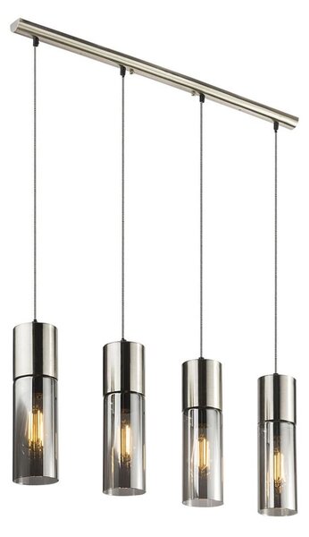 GLOBO 21000-4HN - Lampadario a sospensione con filo ANNIKA 4xE27/25W/230V cromo