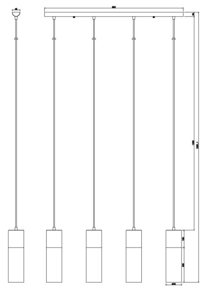 GLOBO 21000-4HN - Lampadario a sospensione con filo ANNIKA 4xE27/25W/230V cromo