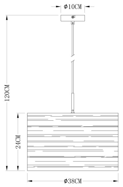 Globo 15342 - Lampadario a sospensione con filo TUNNO 1xE27/40W/230V