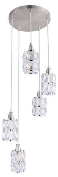 Globo 15760-5 - Lampadario a sospensione con filo WOLLI 5xE14/40W/230V