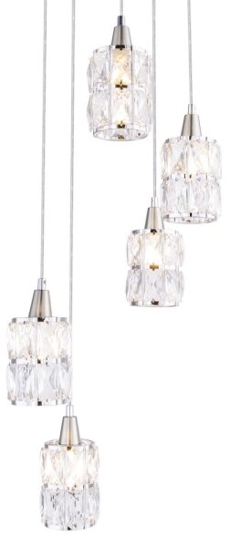 Globo 15760-5 - Lampadario a sospensione con filo WOLLI 5xE14/40W/230V