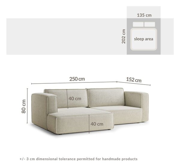 Divano angolare marrone allungabile/con contenitore (con penisola a sinistra/con chaise lounge) con rivestimento in ciniglia Velto – Maison de Rêve