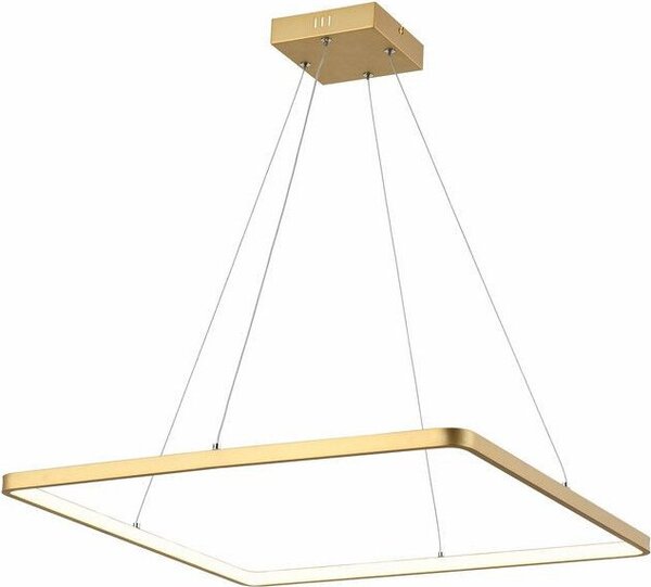 Lampada a sospensione LED Anaya dorata 30W, bianco neutro 2400 lm, acrilico, dimensioni: 110x60x60 cm, IP20, Reality