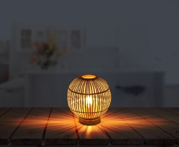 Globo 15368T - Lampada da tavolo HILDEGARD 1xE27/60W230V bambù