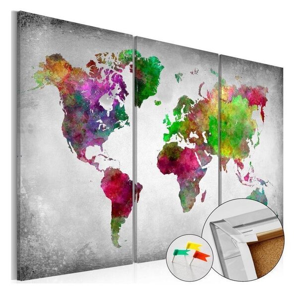 Quadri di sughero Diversity of World [Cork Map]