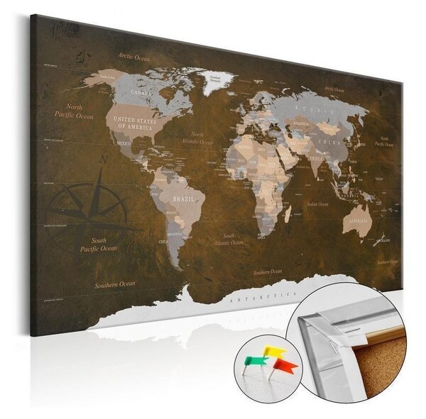Quadri di sughero Cinnamon Travels [Cork Map]