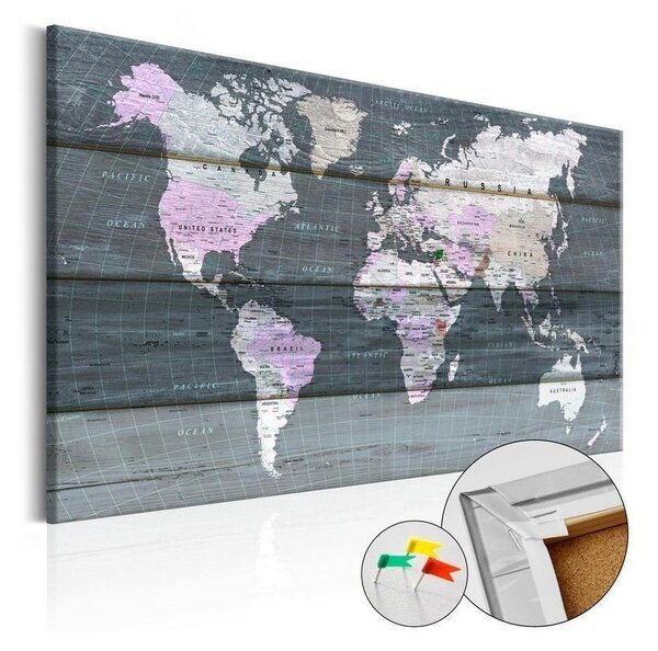 Quadri di sughero Journey through the World [Cork Map]