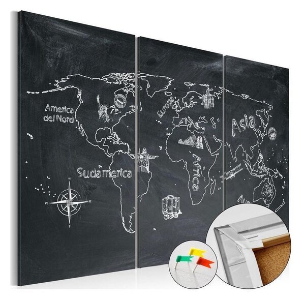 Quadri di sughero Geography lesson [Cork Map]