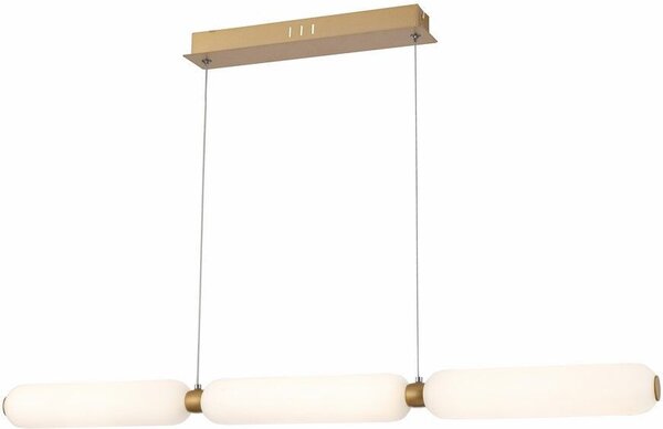 Lampada a sospensione LED Catkin dorata 8W, bianco neutro, 1920 lm, vetro, dimensioni: 120x92,5x7 cm, IP20, Reality