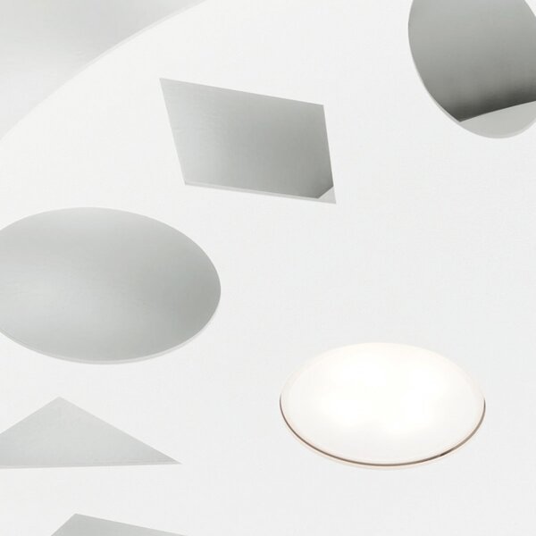 Plafoniera moderna metallo illuminando geo pl3 sl gx53 led tonda bianca sabbia - Illuminando