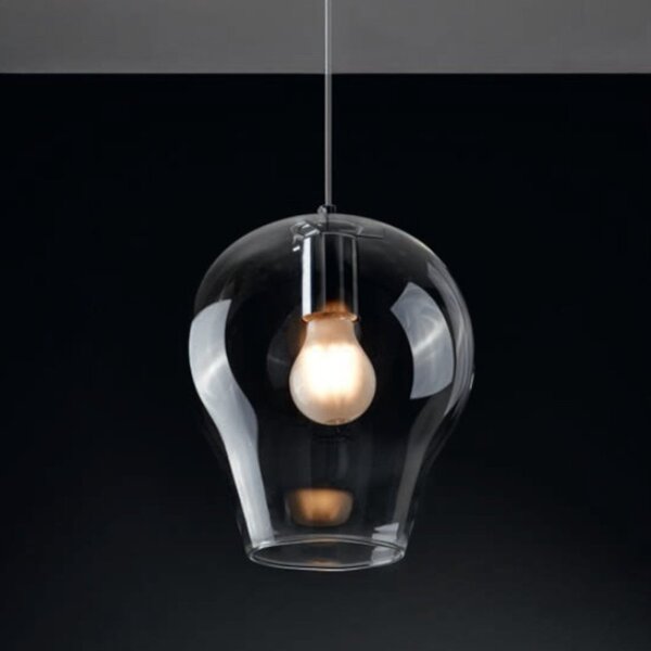 Lampadario illuminando pagoda 1c e27 led metallo vetro - Illuminando