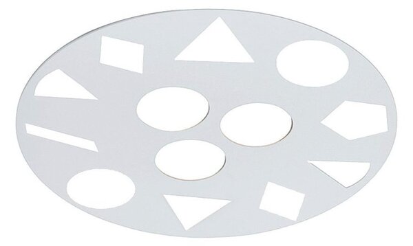 Plafoniera moderna metallo illuminando geo pl3 sl gx53 led tonda bianca sabbia - Illuminando