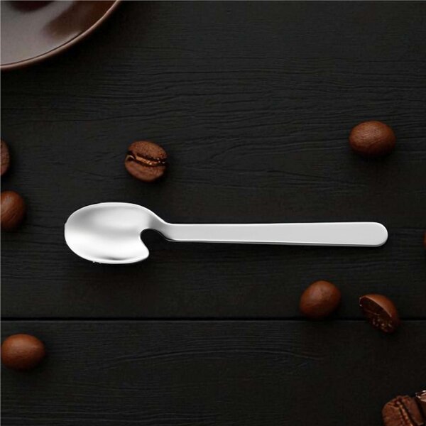 Cucchiaino da caff� CREMINO Si Appoggia sul bordo della tazzina , Acciaio 18/10 (aisi 304) Acciaio Lucido dimensioni 105x23 mm set da 6 pezzi