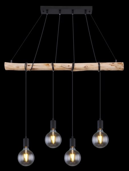 Globo 15439-4 - Lampadario su filo AUSTON 4xE27/60W/230V