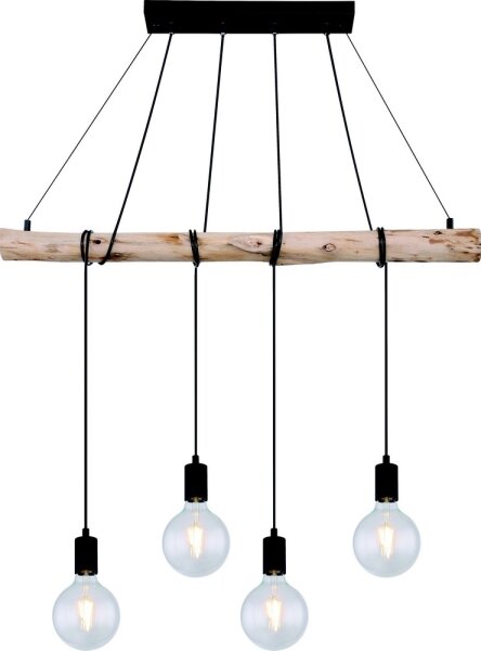 Globo 15439-4 - Lampadario su filo AUSTON 4xE27/60W/230V