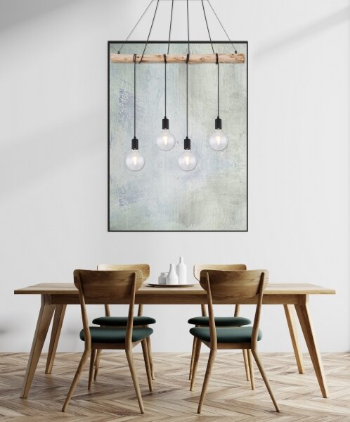 Globo 15439-4 - Lampadario su filo AUSTON 4xE27/60W/230V