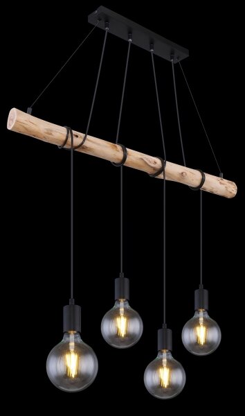 Globo 15439-4 - Lampadario su filo AUSTON 4xE27/60W/230V