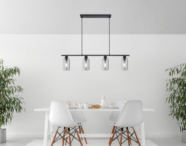 Globo 15465-4H - Lampadario a sospensione con filo HADERA 4xE27/60W/230V