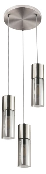 Globo 21000-3HN - Lampadario a sospensione con filo ANNIKA 3xE27/25W/230V diametro 30 cm cromo