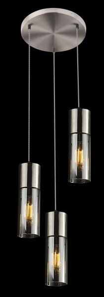 Globo 21000-3HN - Lampadario a sospensione con filo ANNIKA 3xE27/25W/230V diametro 30 cm cromo