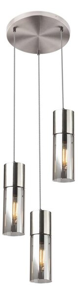 Globo 21000-3HN - Lampadario a sospensione con filo ANNIKA 3xE27/25W/230V diametro 30 cm cromo