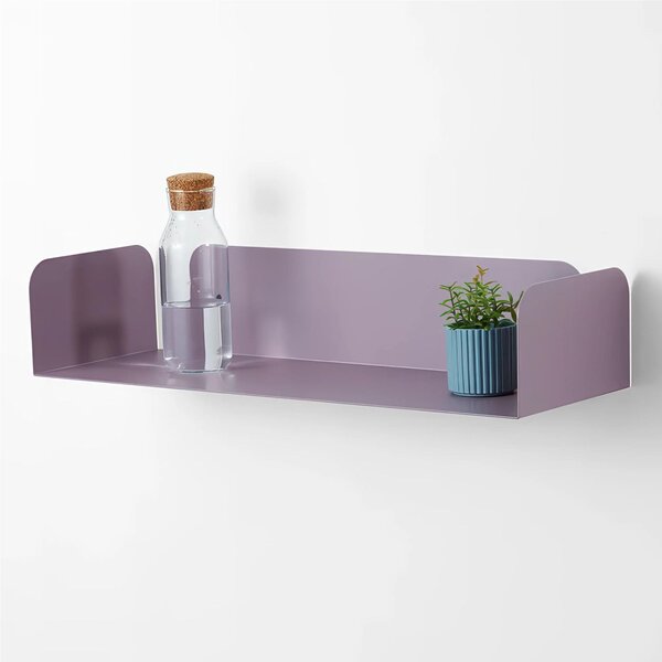 Mensola in metallo SMARTY da muro Minimal Dimensioni 40x20x h 12 cm Portata massima 17.8 kg in acciaio verniciato Violetta RAL 4009