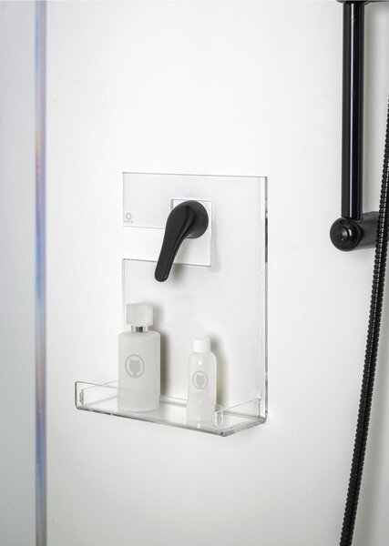Mensola in Plexiglass da Docci Bagno CALIPSO TOILET STAND Dimensioni 37x8,5x h 4,5 cm - peso 0.6 kg Colore Nero