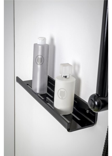 Mensola da Bagno In Plexiglass fissaggio a vite CALIPSO TOILET STAND Dimensioni 37x16x h 10 cm - peso 0.6 kg Colore Nero