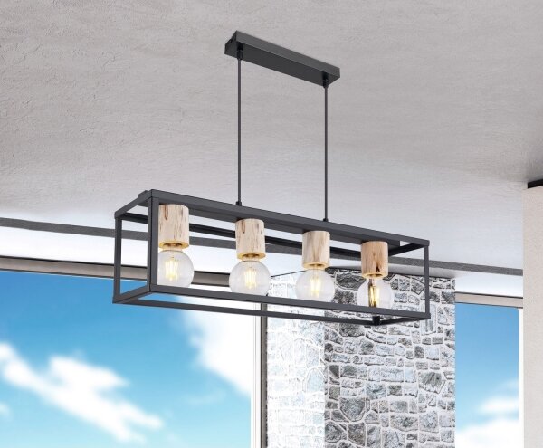 Globo 15476-4H - Lampadario a sospensione con filo HAGAR 4xE27/60W/230V