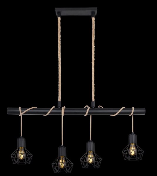 Globo 54017-4H - Lampadario a sospensione con filo PRISKA 4xE27/60W/230V