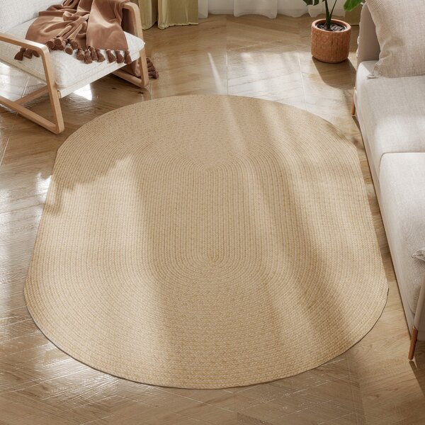 HOMCOM Tappeto da Salotto in Stile Rustico, 170x120x0.6 cm, Beige | Aosom Italy