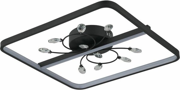 Lampada da soffitto a LED Dacota 24W 4000K 1920lm, plastica nera, dimensioni: 7x45x45 cm, IP20, Reality