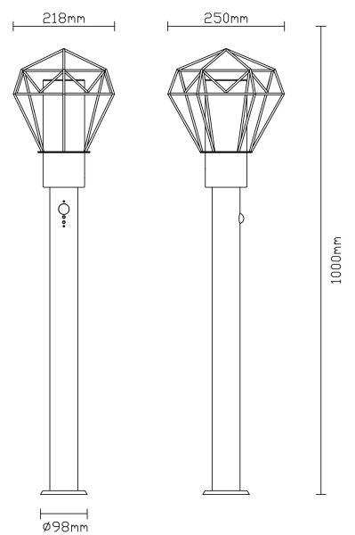 Globo 31357S - Lampada da esterno con sensore HORACE 1xE27/15W/230V IP44