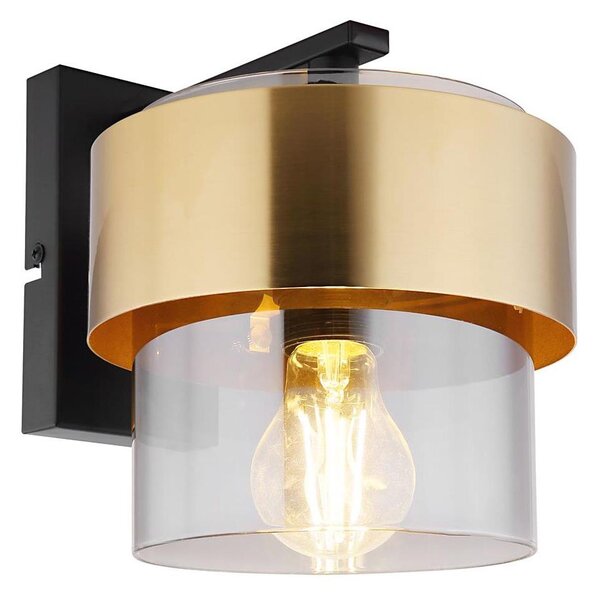 Globo 15560W - Applique MILEY 1xE27/60W/230V nero/ottone