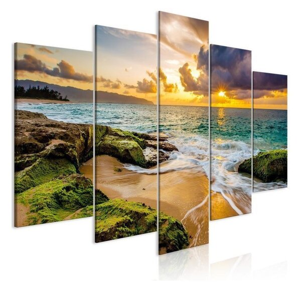 Quadro Turquoise Sea (5 Parts) Wide