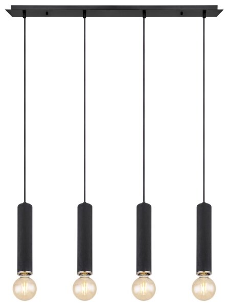 Globo 15499-4H - Lampadario a sospensione con filo MARION 4xE27/60W/230V legno nero