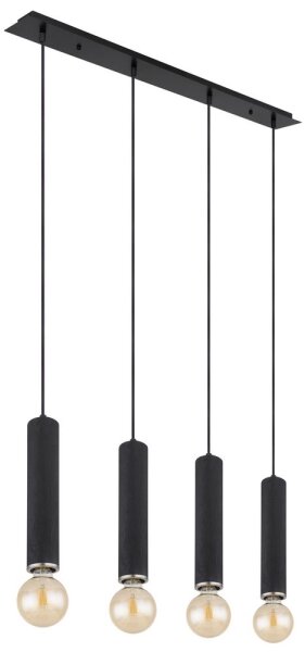 Globo 15499-4H - Lampadario a sospensione con filo MARION 4xE27/60W/230V legno nero
