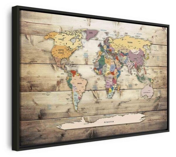 Quadro World Map: Colourful Continents