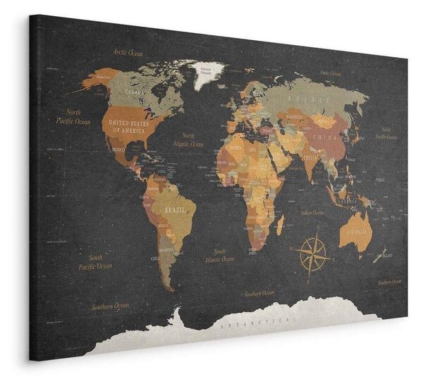 Quadro World Map: Secrets of the Earth