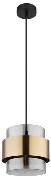 Globo 15560H - Lampadario a sospensione con filo MILEY 1xE27/60W/230V nero/ottone