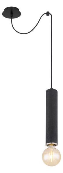 Globo 15499H - Lampadario a sospensione con filo MARION 1xE27/60W/230V legno nero