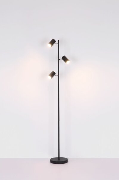 Globo 57910SB - Lampada con piedistallo ROBBY 3xGU10/5W/230V nero