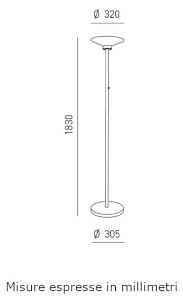 Piantana moderna gea luce gpin10 led alluminio vetro dimmerabile - Gea Luce
